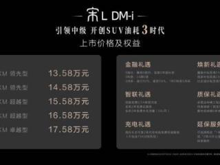 第五代DM技术“上身” 油耗低至3.9L，宋L DM-i售13.58万起