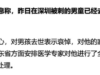 深圳日本人学校被刺学生不幸去世，警方通报：嫌犯为单人作案已依法刑拘