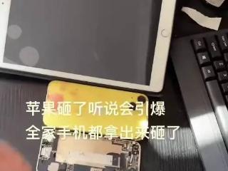 女子听说苹果设备会爆炸，把家里手机全砸了，网友：这是人才