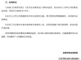 合肥通报三只羊调查处罚结果，三只羊发文道歉，网友：封杀吧