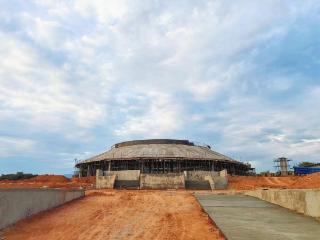 我国首个援外地质公园项目博物馆主体封顶