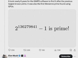 2¹³⁶²⁷⁹⁸⁴¹−1，GPU发现人类已知最大的素数