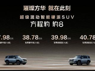 比亚迪方程豹汽车豹 8 发布：首搭华为 HiCar，37.98 万元起