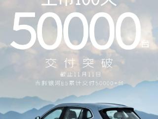 吉利银河 E5 纯电 SUV 上市 100 天，交付突破 5 万辆