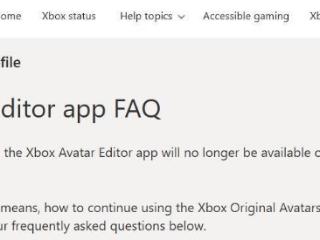 微软 Xbox 虚拟形象编辑器将于明年 1 月 9 日停止服务