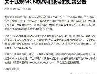 平台通报吴柳芳被禁言，粉丝清理至4万，MCN“大海星辰”操纵低俗内容引流被处置